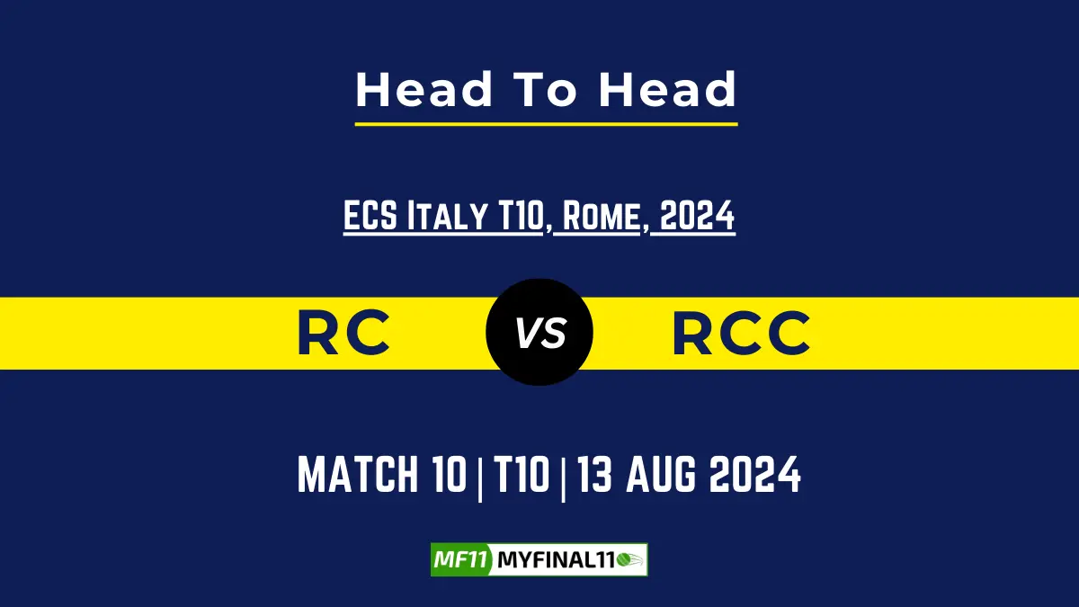 RC vs RCC Player Battle, Head to Head Team Stats, Player Record