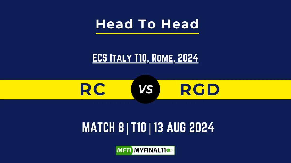 RC vs RGD Player Battle, Head to Head Team Stats, Player Record