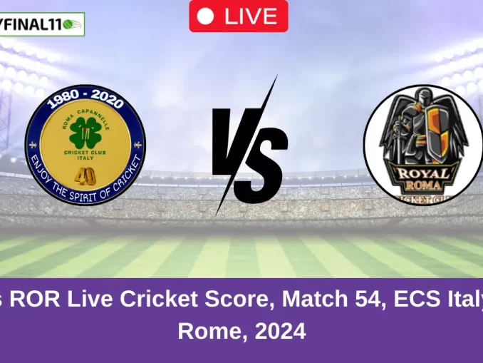 RC vs ROR Live Cricket Score, Match 54, ECS Italy T10, Rome, 2024