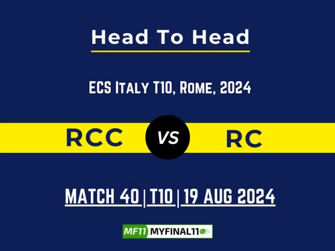 RCC vs RC Player Battle, Head to Head Team Stats, Player Record