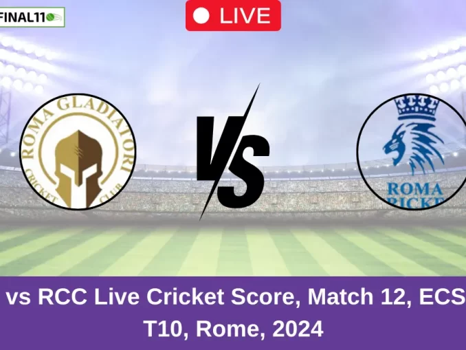 RGD vs RCC Live Cricket Score, Match 12, ECS Italy T10, Rome, 2024