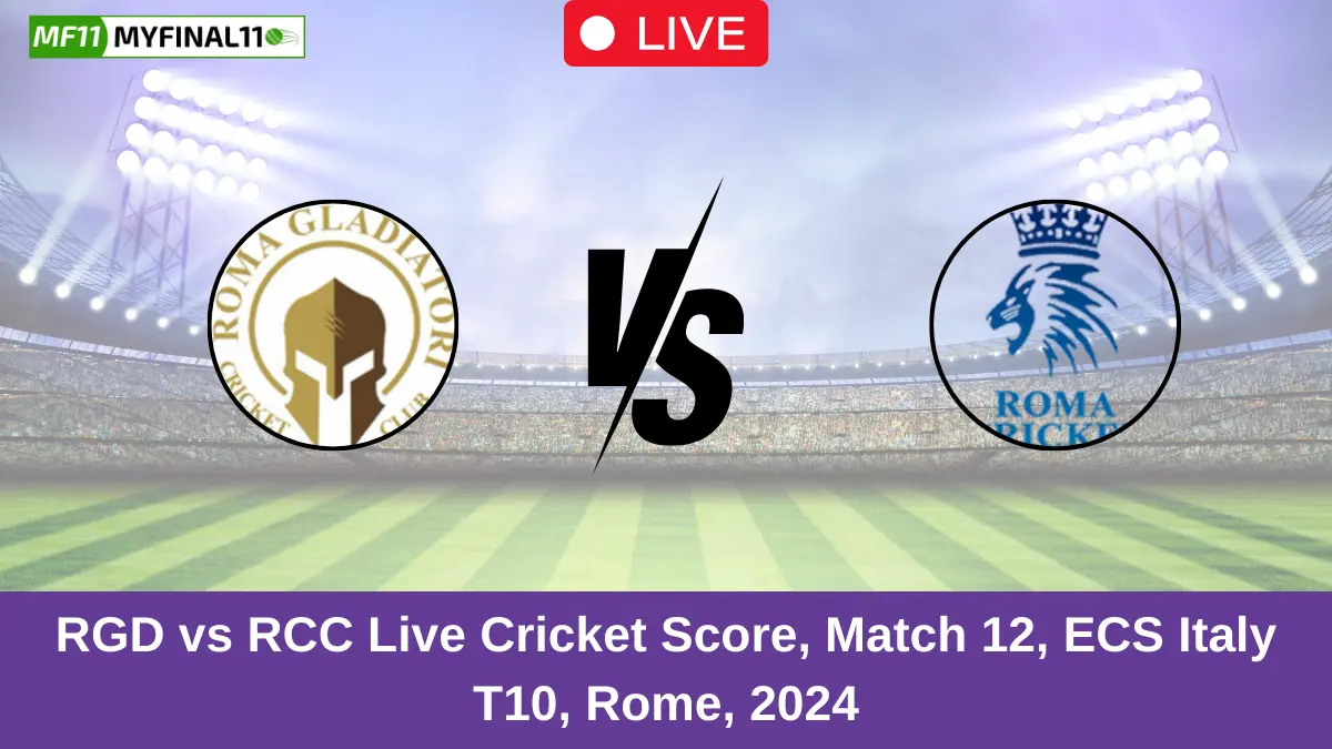 RGD vs RCC Live Cricket Score, Match 12, ECS Italy T10, Rome, 2024