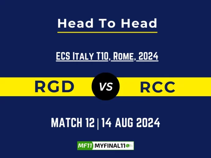 RGD vs RCC Player Battle, Head to Head Team Stats, Player Record