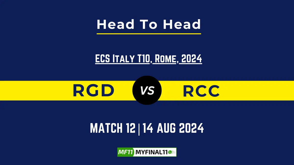 RGD vs RCC Player Battle, Head to Head Team Stats, Player Record