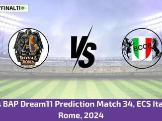 ROR vs BAP Dream11 Prediction Match 34, ECS Italy T10, Rome, 2024