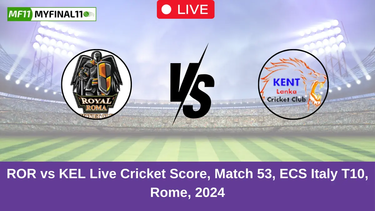 ROR vs KEL Live Cricket Score, Match 53, ECS Italy T10, Rome, 2024