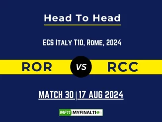 ROR vs RCC Player Battle, Head to Head Team Stats, Player Record