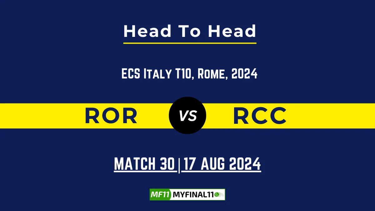 ROR vs RCC Player Battle, Head to Head Team Stats, Player Record