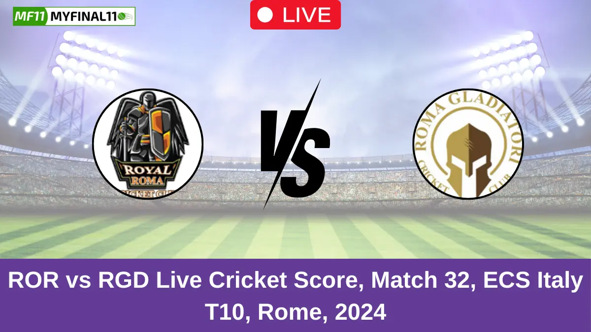 ROR vs RGD Live Cricket Score, Match 32, ECS Italy T10, Rome, 2024