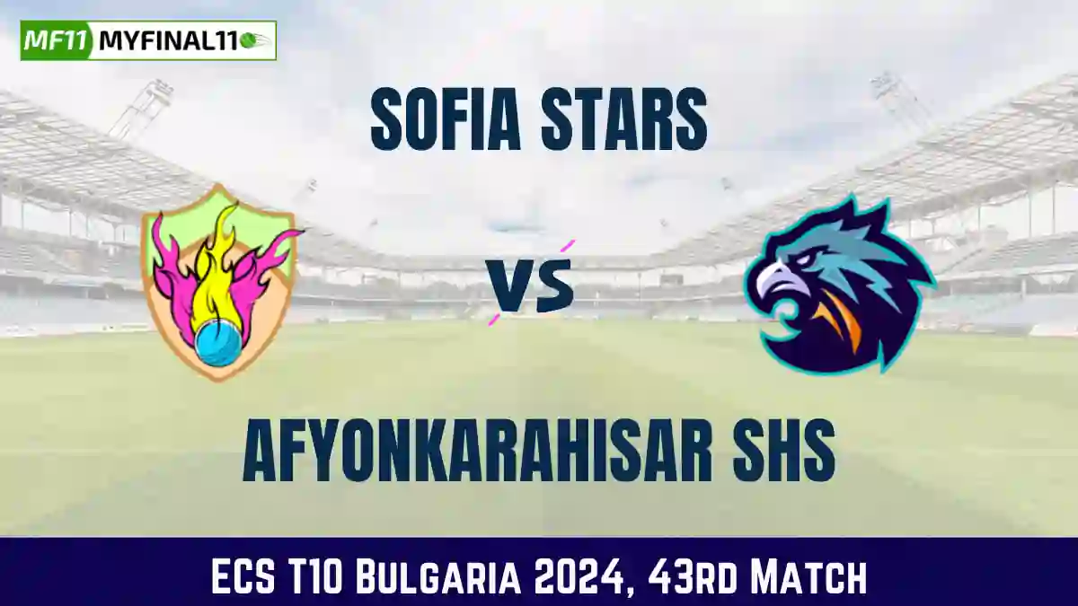 SFS vs AFK Dream11 Prediction Today 43rd Match, Pitch Report, and Player Stats, ECS T10 Bulgaria, 2024