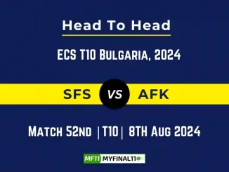 SFS vs AFK Player Battle, Head to Head Team Stats, Player Record - ECS T10 Bulgaria, 2024