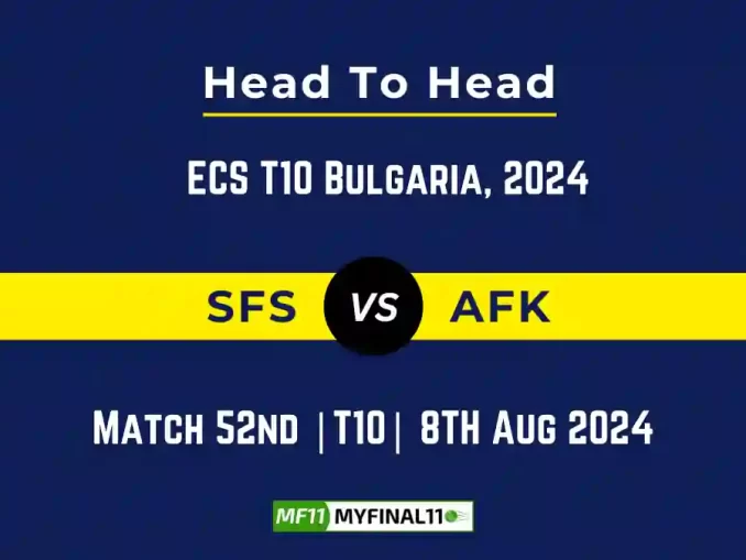 SFS vs AFK Player Battle, Head to Head Team Stats, Player Record - ECS T10 Bulgaria, 2024