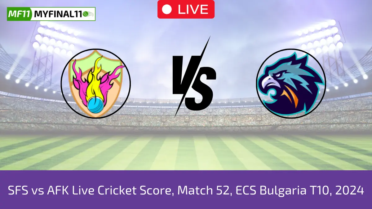 SFS vs AFK Live Cricket Score, Match 52, ECS Bulgaria T10, 2024 (2)