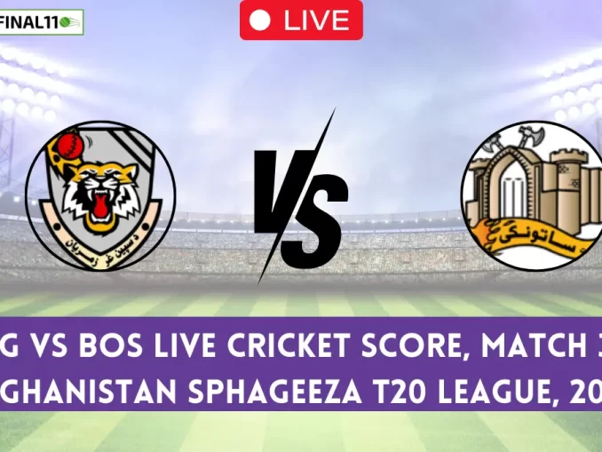 SG VS BOS Live Cricket Score, Match 3, Afghanistan Sphageeza T20 League, 2024