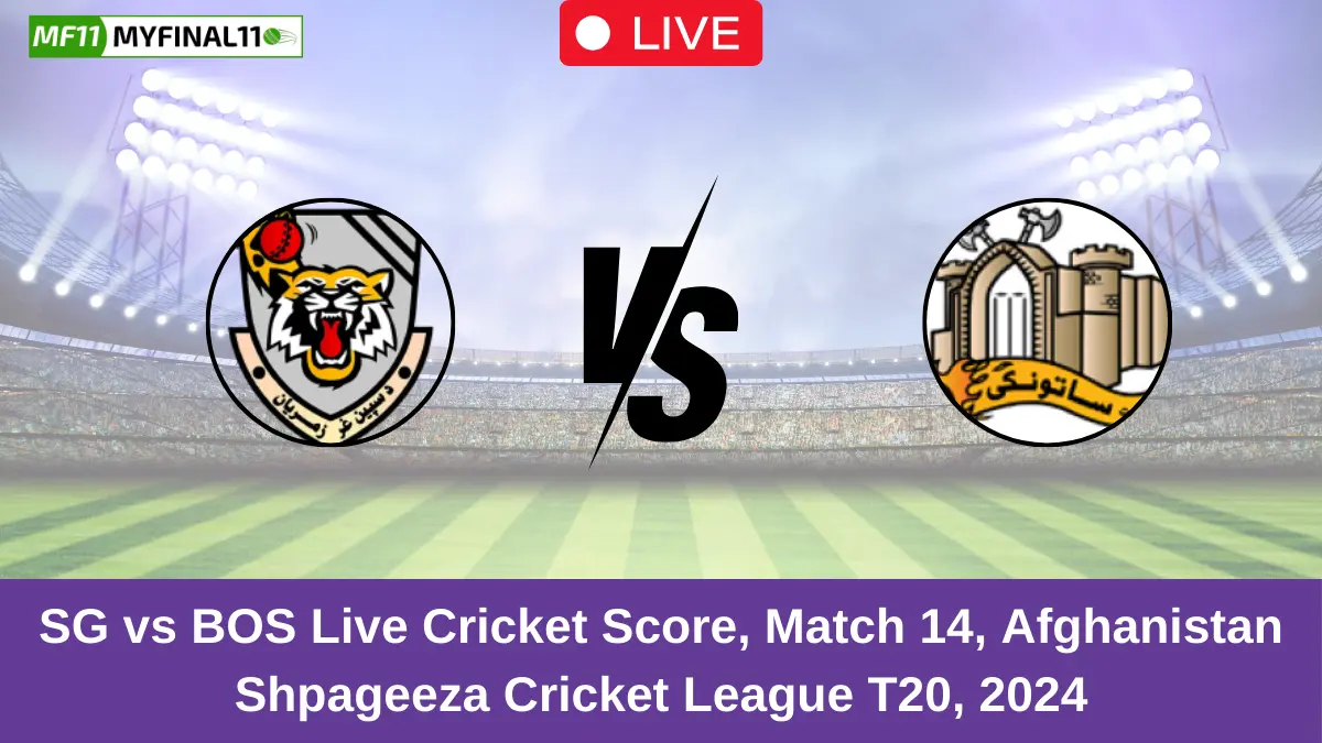 SG vs BOS Live Cricket Score, Match 14, Afghanistan Shpageeza Cricket League T20, 2024