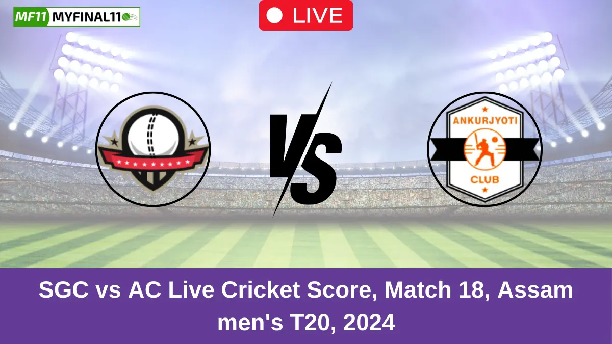 SGC vs AC Live Cricket Score, Match 18, Assam men's T20, 2024