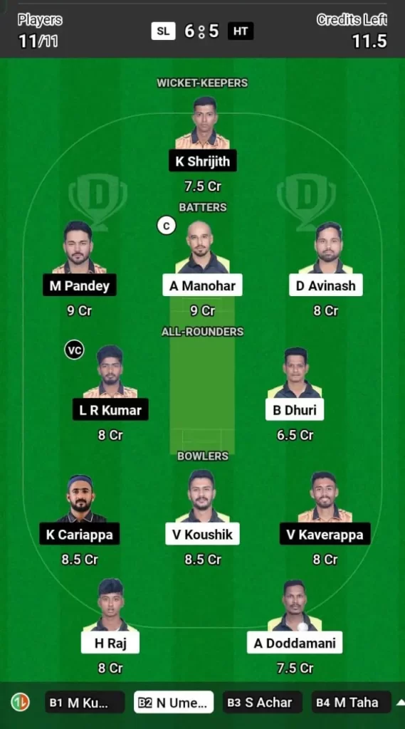 SL vs HT Dream11 Team Prediction Today Match