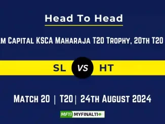 SL vs HT Player Battle, Head to Head Team Stats, Team Record - Maharaja T20 Trophy, 2024