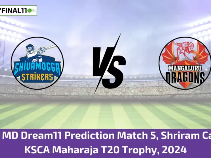 SL vs MD Dream11 Prediction Match 5, Shriram Capital KSCA Maharaja T20 Trophy, 2024