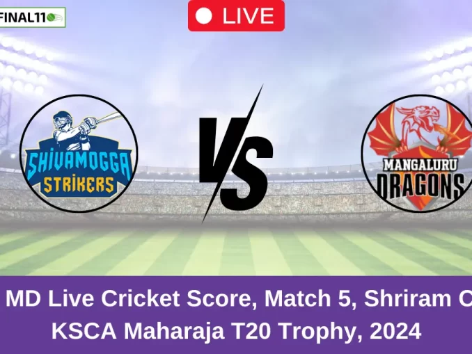 SL vs MD Live Cricket Score, Match 5, Shriram Capital KSCA Maharaja T20 Trophy, 2024