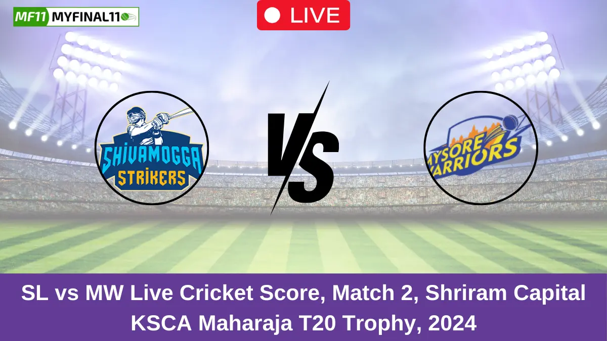 SL vs MW Live Cricket Score, Match 2, Shriram Capital KSCA Maharaja T20 Trophy, 2024