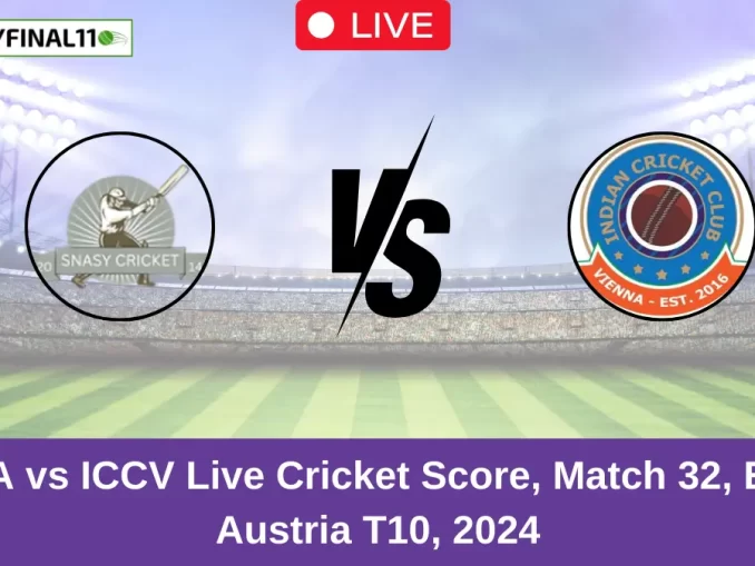 SNA vs ICCV Live Cricket Score, Match 32, ECS Austria T10, 2024