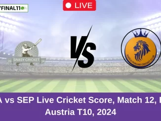 SNA vs SEP Live Cricket Score, Match 12, ECS Austria T10, 2024