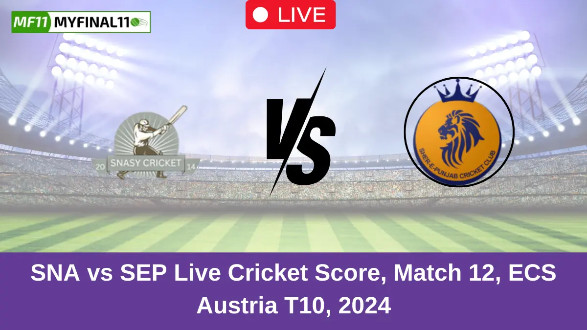 SNA vs SEP Live Cricket Score, Match 12, ECS Austria T10, 2024