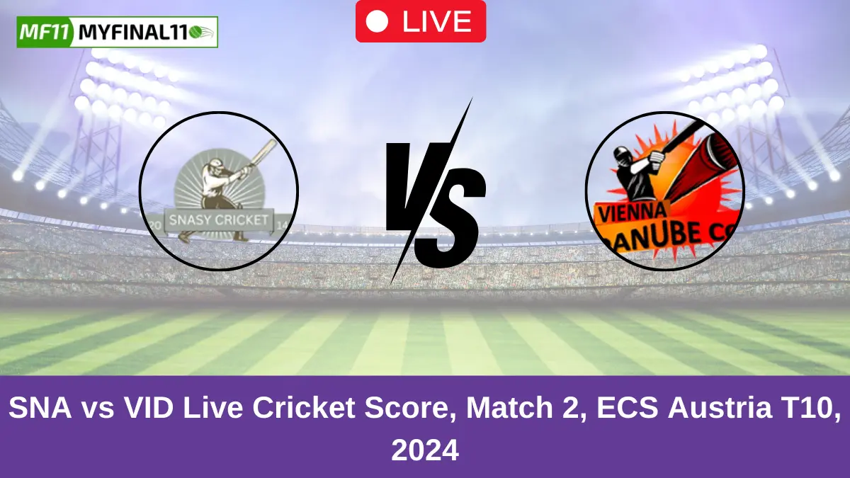 SNA vs VID Live Cricket Score, Match 2, ECS Austria T10, 2024