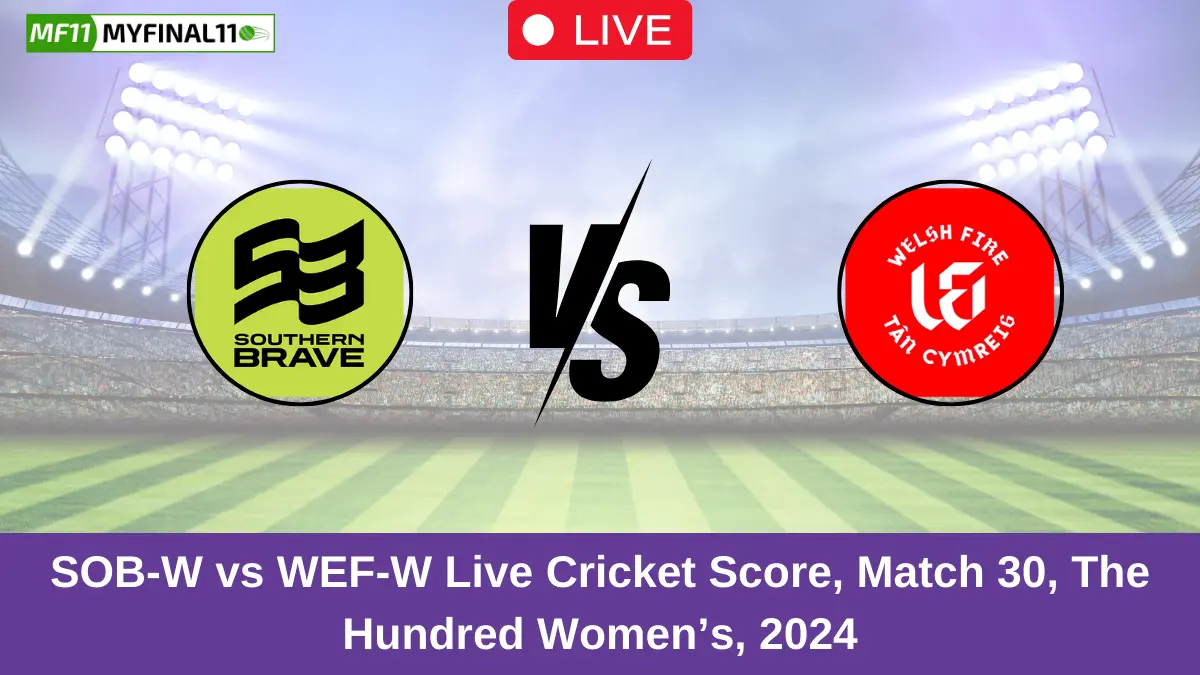 SOBW vs WEFW Live Score Scorecard, Ball by Ball Commentary Match