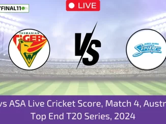 TAS vs ASA Live Cricket Score, Match 4, Australian Top End T20 Series, 2024