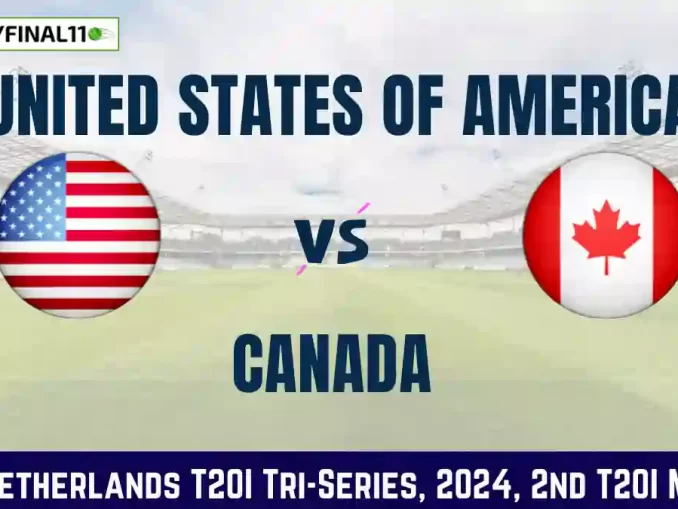 USA vs CAN Dream11 Prediction Today: 2nd T20I Pitch Report, and Player Stats | ECN Netherlands T20I Tri-Series, 2024