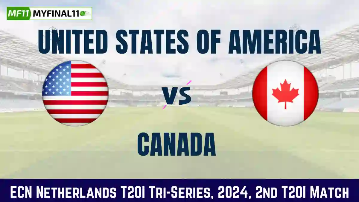 USA vs CAN Dream11 Prediction Today: 2nd T20I Pitch Report, and Player Stats | ECN Netherlands T20I Tri-Series, 2024