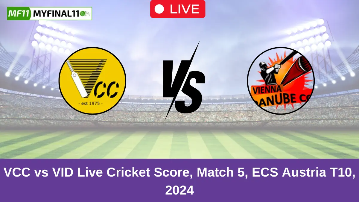 VCC vs VID Live Cricket Score, Match 5, ECS Austria T10, 2024