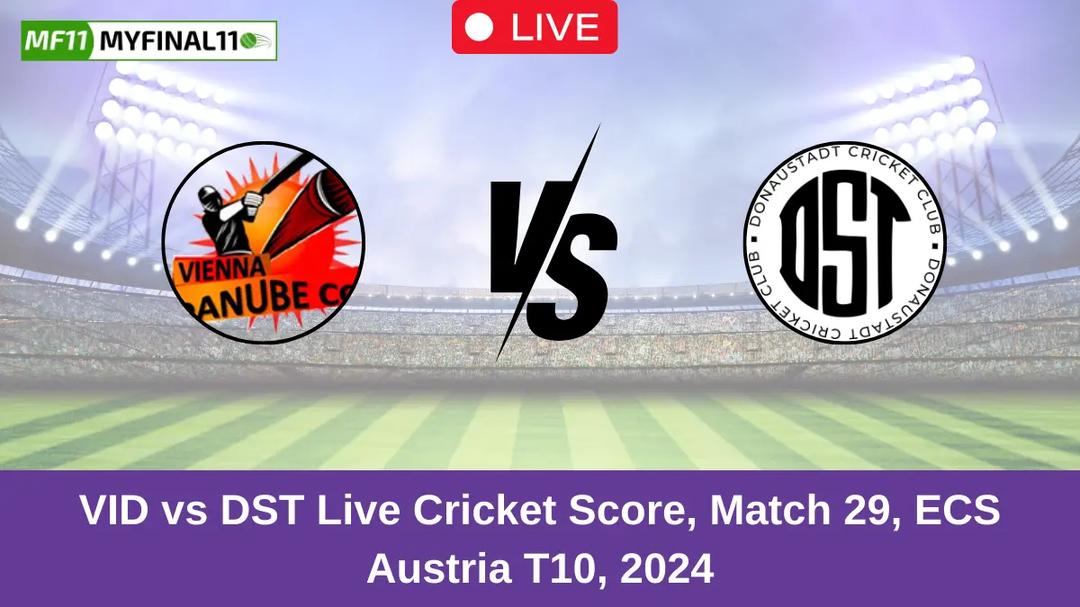 VID vs DST Live Cricket Score, Match 29, ECS Austria T10, 2024