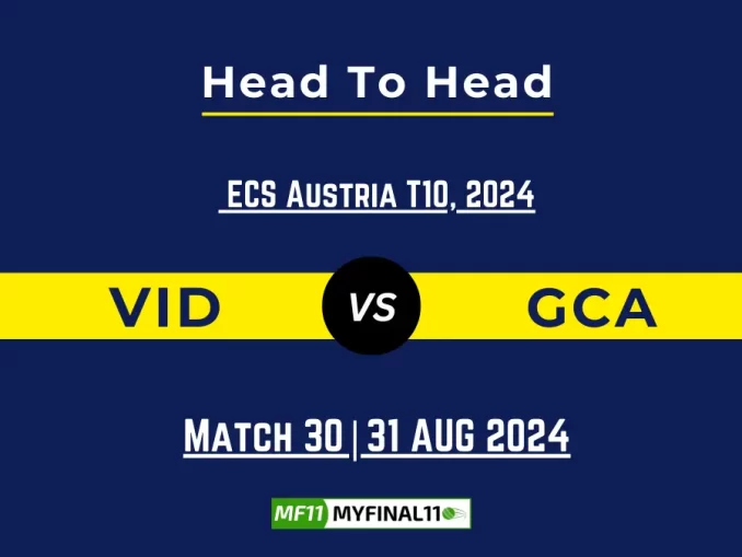 VID vs GCA Player Battle, Head to Head Team Stats, Team Record - ECS T10 Austria 2024