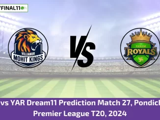 VMK vs YAR Dream11 Prediction Match 27, Pondicherry Premier League T20, 2024