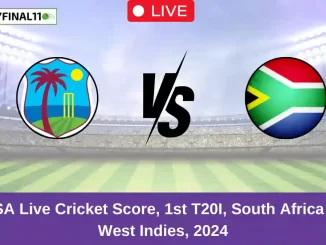 WI vs SA Live Cricket Score, 1st T20I, South Africa tour of West Indies, 2024