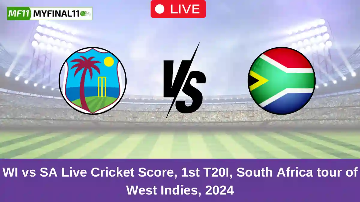 WI vs SA Live Cricket Score, 1st T20I, South Africa tour of West Indies, 2024