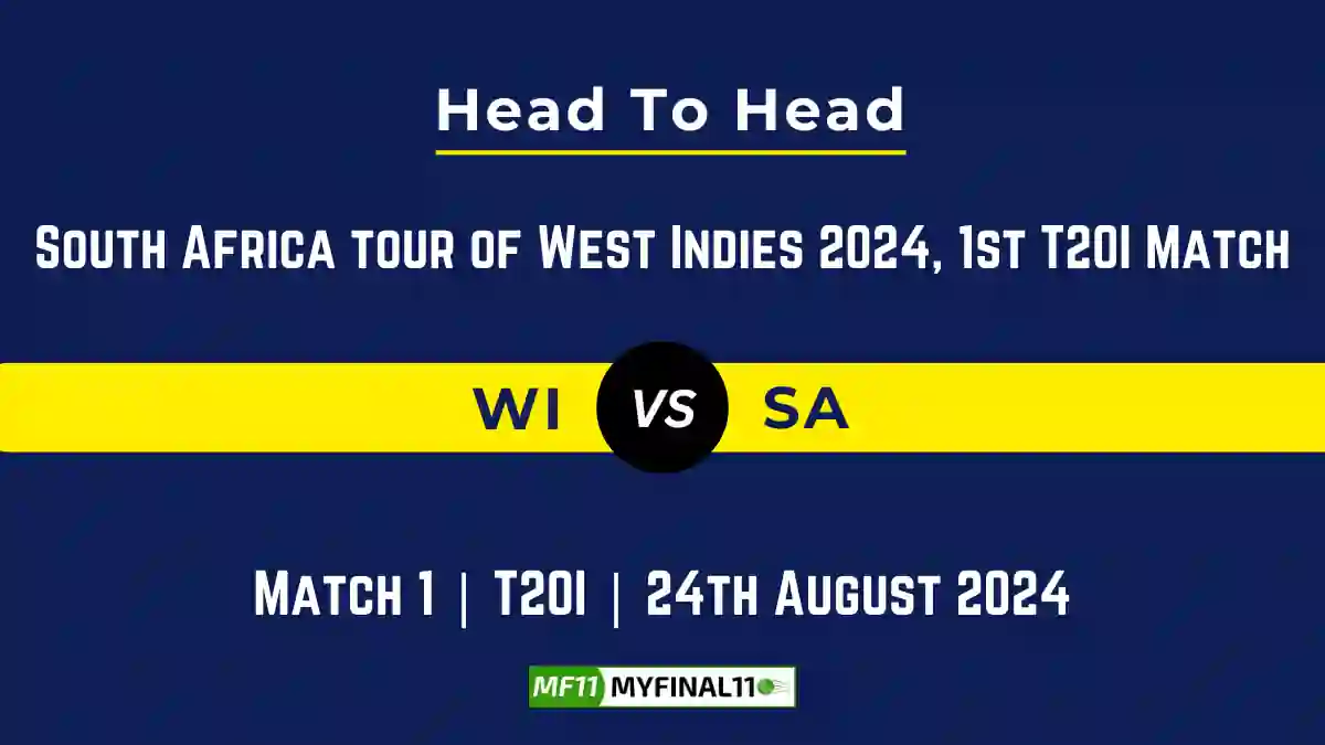 WI vs SA Player Battle, Head to Head Team Stats, Team Record - South Africa tour of West Indies, 2024