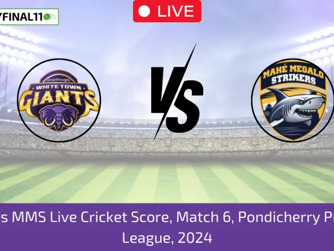 WTG vs MMS Live Cricket Score, Match 6, Pondicherry Premier League, 2024