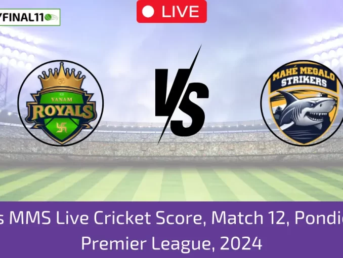 YAR vs MMS Live Cricket Score, Match 12, Pondicherry Premier League, 2024