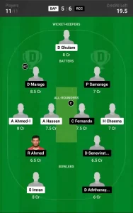 BAP vs RCC Dream11 Prediction Today: Match 11 Pitch Report, and Player Stats | ECS Italy T10, 2024