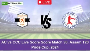 AC vs CCC Live Score: Scorecard, Ball by Ball Commentary – Match 30, GSA Pride Cup 2024