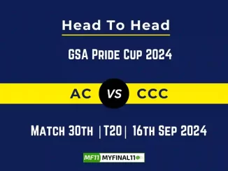 AC vs CCC Player Battle, Head to Head Team Stats, Team Record - GSA Pride Cup 2024