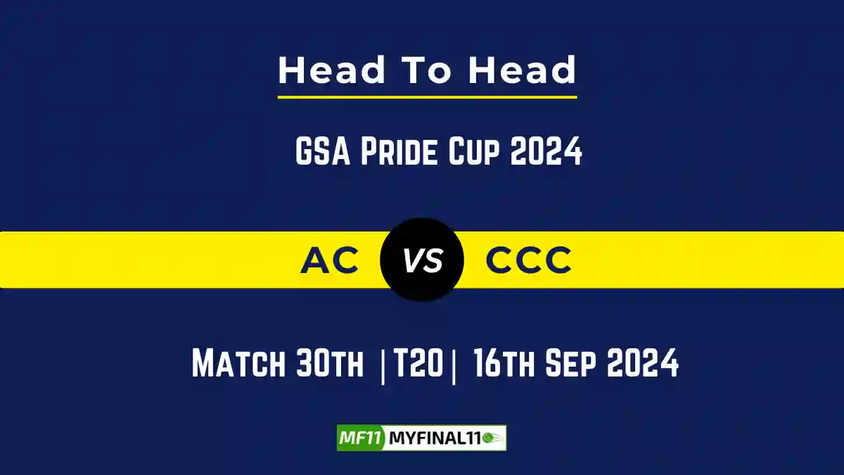 AC vs CCC Player Battle, Head to Head Team Stats, Team Record - GSA Pride Cup 2024