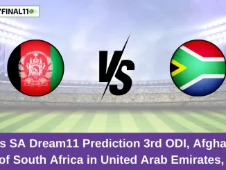 AFG vs SA Dream11 Prediction 3rd ODI, Afghanistan tour of South Africa in United Arab Emirates, 2024