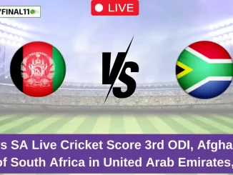 AFG vs SA Live Cricket Score 3rd ODI, Afghanistan tour of South Africa in United Arab Emirates, 2024