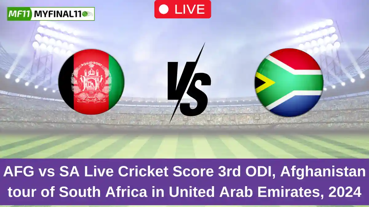 AFG vs SA Live Cricket Score 3rd ODI, Afghanistan tour of South Africa in United Arab Emirates, 2024