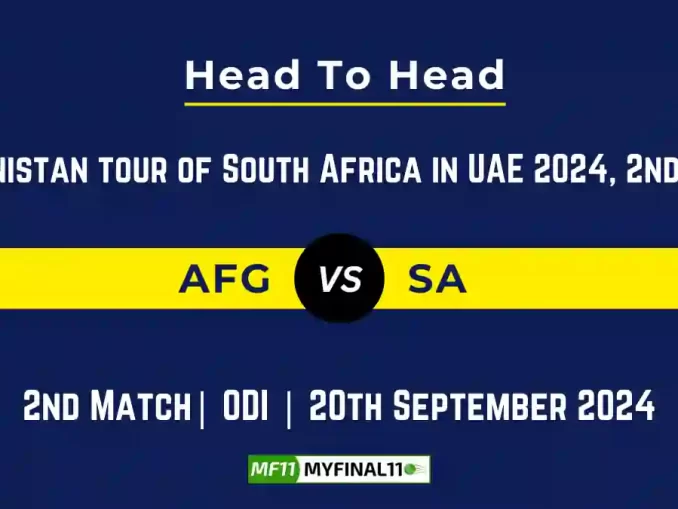 AFG vs SA Player Battle, Head to Head, Team Stats, Team Record, 2nd ODI - Afghanistan tour of South Africa 2024